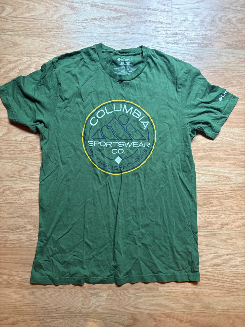Mens Columbia Green Tshirt